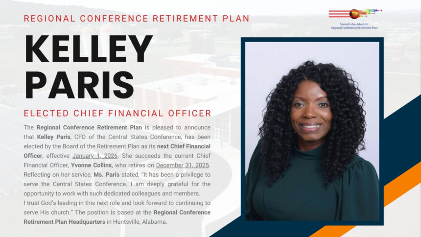 Mrs. Kelley Paris Accepts Position with The Regional Conference Retirement Plan