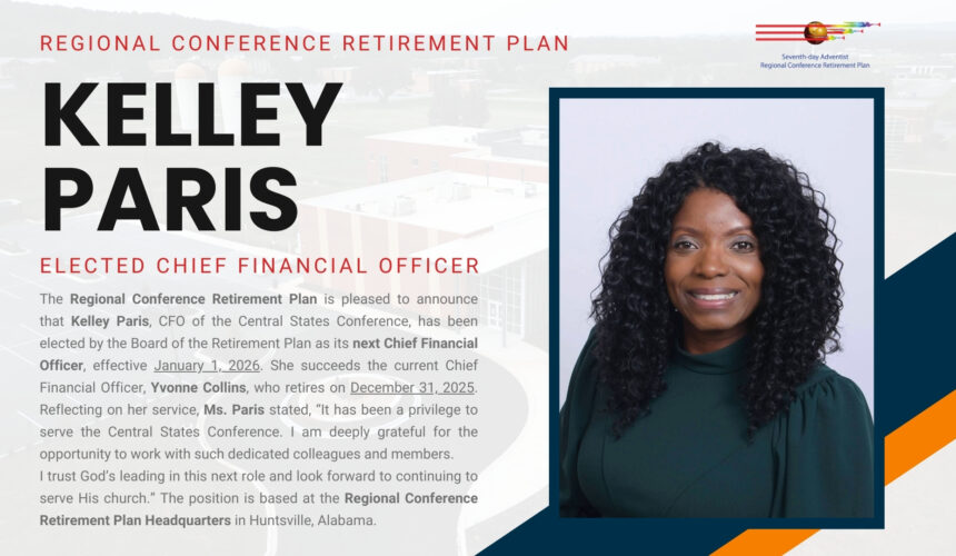 Mrs. Kelley Paris Accepts Position with The Regional Conference Retirement Plan